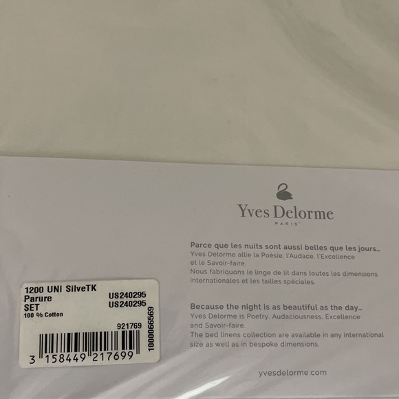 Yves Delorme Beige Parure  Queen Sheet Set - Picture 5 of 5